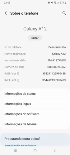 Samsung A12 usado mas funcionando perfeito...?