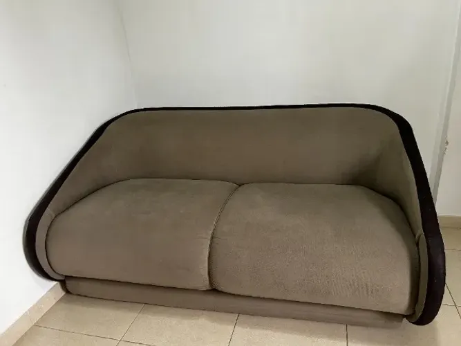Sofá Revolution Cama Komfort House Cinza Veludo 1,62m