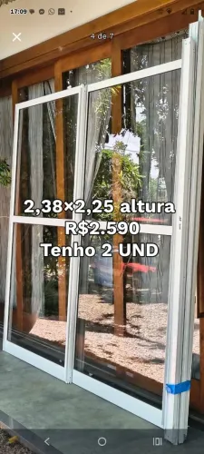 Portas Sacada de Alumínio/Várias MEDIDAS 