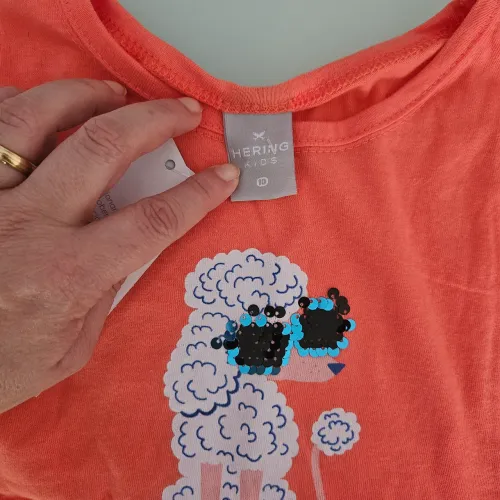 T-shirt Hering Kids Tam 10 anos - cor coral - nova na etiqueta