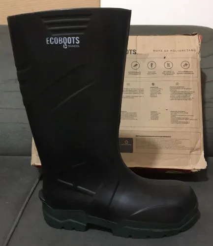 Bota Galocha PU Bracol Ecoboots Cano Longo Bico Composite c/ Palmilha - número 40 - NOVA