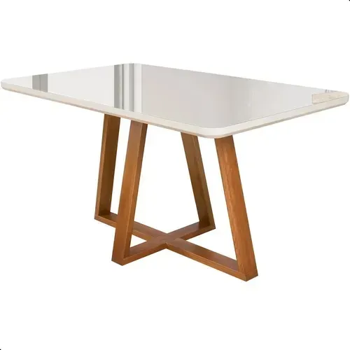 Mesa de Jantar com 4 Cadeiras Estofadas - Moderna e Elegante