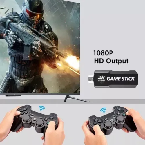 Videogame Stick 10mil 2 Controles Sem Fio Console