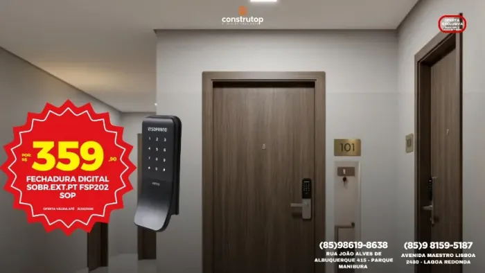 Fechadura Digital Soprano FSP202 Sobrepor - Nova/Lacrada - R$ 359,90