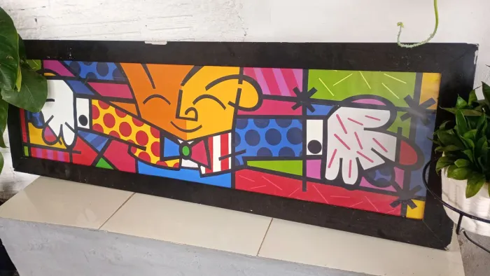 QUADRO ROMERO BRITO, MOLDURA E VIDRO