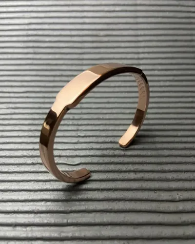 Pulseira de cobre maciça Placa