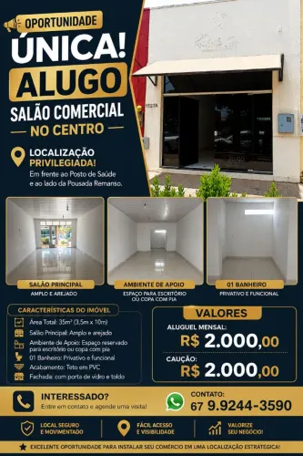 Aluguel Comercial Salão 
