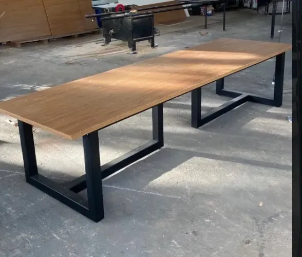 Mesa estilo industrial de jantar para área gourmet ou cozinha 3,5m