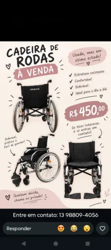 Cadeira de rodas usada
