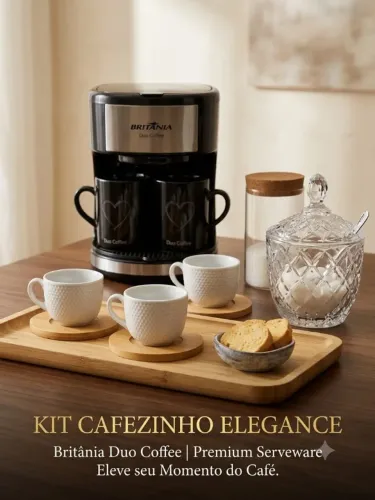 KIT CAFETEIRA E XÍCARAS
