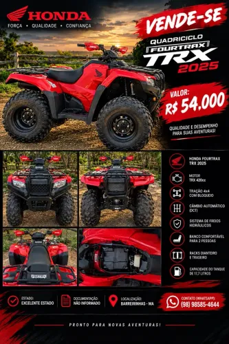 Honda TRX 420 Fourtrax FM 4X4 Quadriciclo 2025