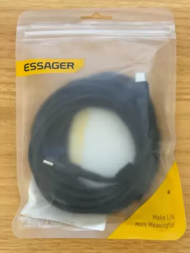 Cabo USB-C Essager 60W 2 Metros Carregamento Rápido