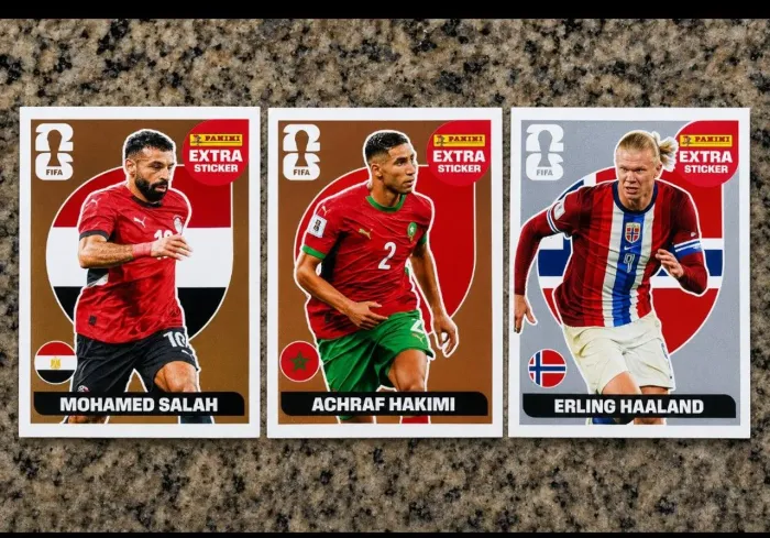 Figurinhas copa bronze e prata Mohamed Salah Haaland Achraf Hakimi