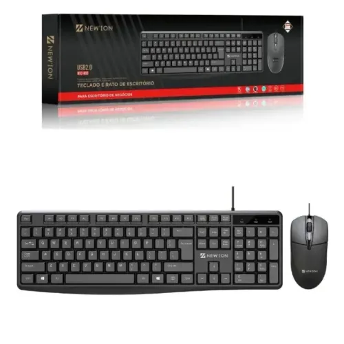 Kit Teclado e Mouse Wireless Sem Fio 2.4GHz Slim Lehmox LEY-171 Preto - Conexão USB, Tecla