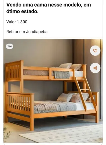 Cama beliche casal/solteiro