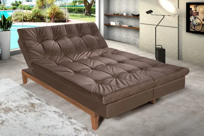 SOFÁ CAMA COM MOLAS E 5 POSIÇÕES (TUDO MÓVEIS JOÃO PAULO II)