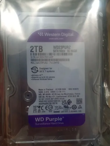 HD 2TB PURPLE NOVO NUNCA USADO