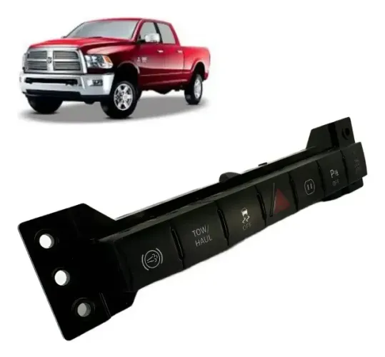 Botao Pisca Alerta Painel Dodge Ram 2012 2016 Preto