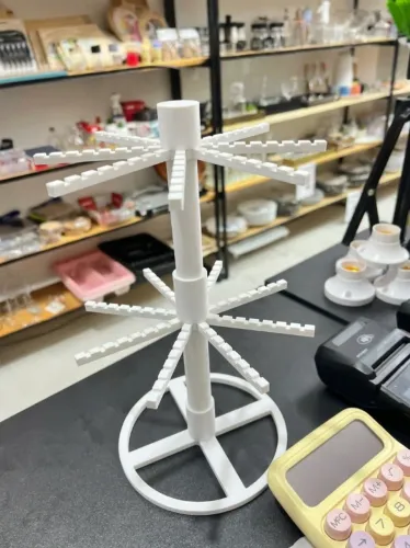 Expositor Giratório para Chaveiros Premium - Reforçado em PETG 56 ou 112 Chaveiros