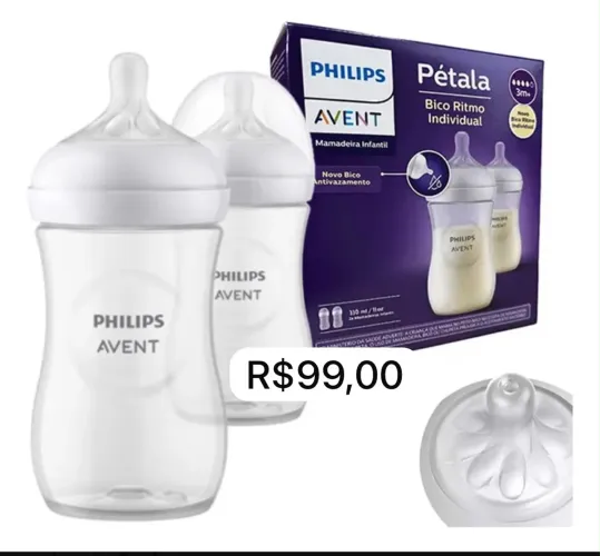 Kit Mamadeiras Philips Avent Pétala 330ml (2 unidades)  