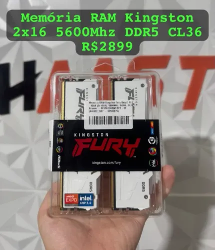 Memória Ram Kingston 2x16 DDR5 5600MHz CL36