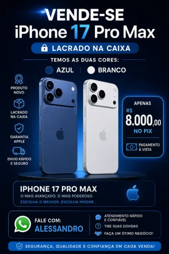 Vende-se iPhone 17 Pro Max