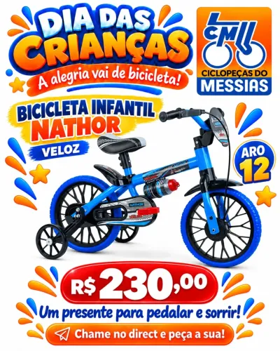 BICICLETA NATHOR ARO 12 VELOZ 