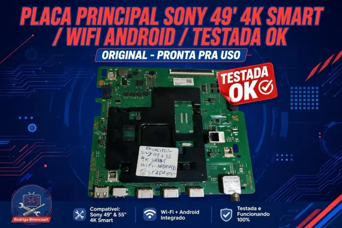 Placa Sony 49/55 4k smart wi-fi Android original testada ok Pronta pra uso 
