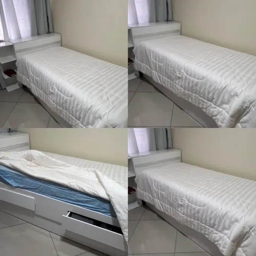 Cama de solteiro baú