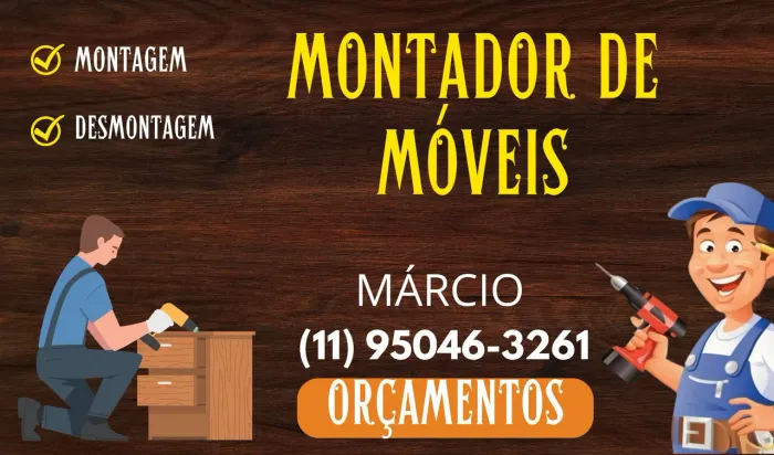 MONTADOR E DESMONTADOR DE MÓVEIS RESIDENCIAS E ESCRITORIO. Z SUL, EXTREMO SUL SÃO PAULO-SP