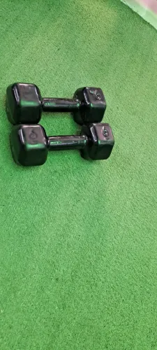 Par halter sextavado 6k emborrachado
