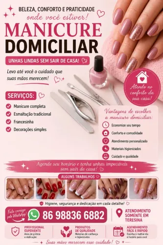 Manicure Domiciliar em Teresina - Levo Beleza e Cuidado até Você!