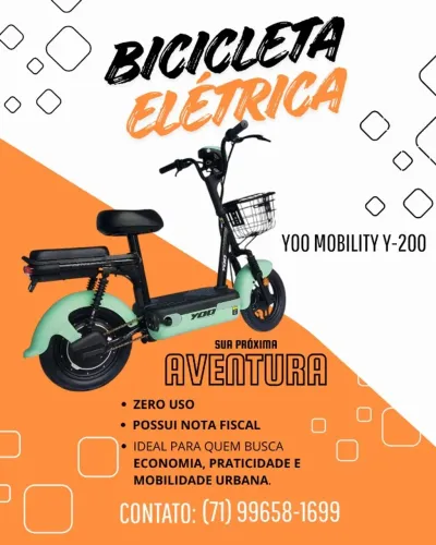 Bicicleta Elétrica Scooter YOO Y200 NOVA | NUNCA USADA| VERDE
