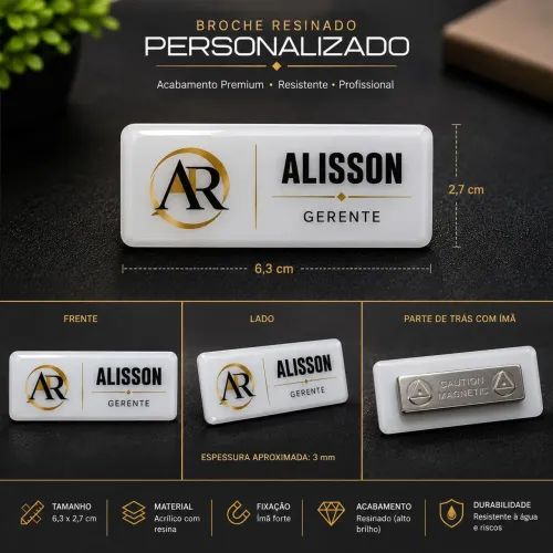 Broches personalizados resinados 