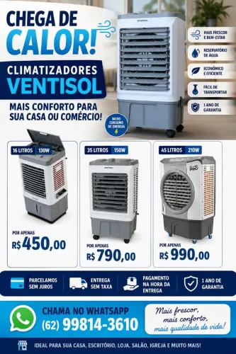 Climatizadores ventisol 16 a 125 lts