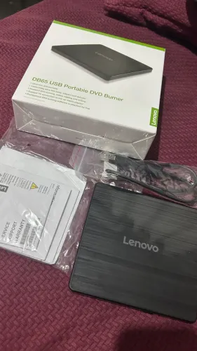 DVD Externo Lenovo DB65 USB Portable DVD Burner  Produto novo, sem uso, na caixa