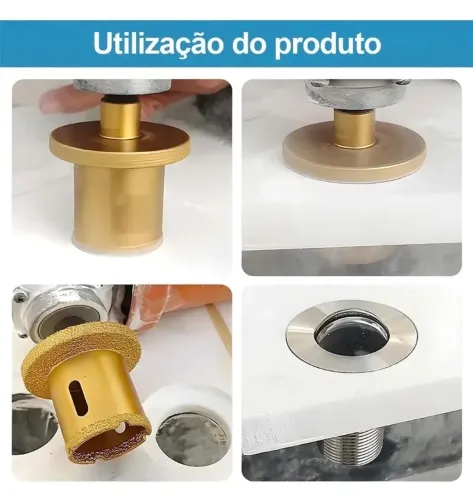 Broca Escareadora Com Rebaixo Furo Válvula 32mm Porcelanato