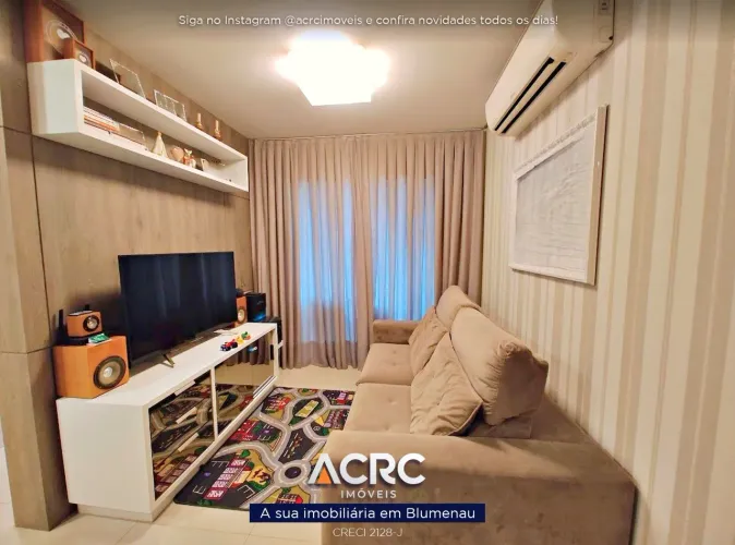 ACRC Imóveis - AP10432 - Apartamento com Amplo Terraço para Locação no Bairro Velha em Blu