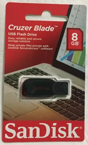 Pendrive Sandisk 8GB Sandisk Produto Original na Embalagem Lacrada
