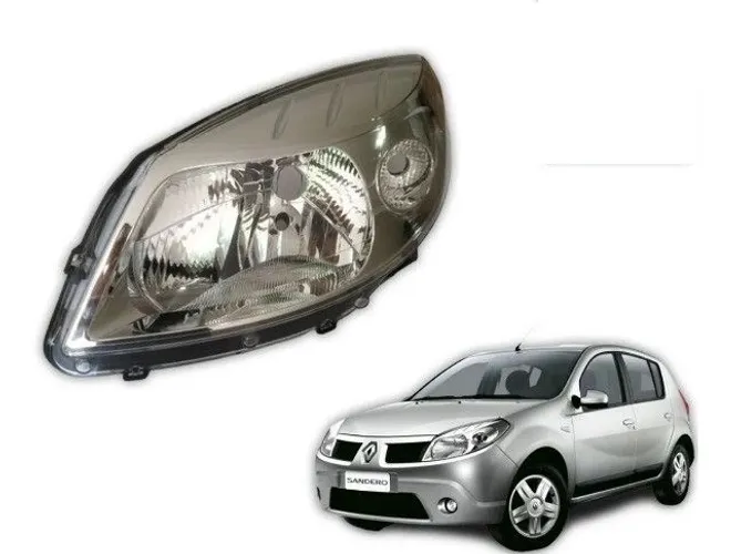 Farol renaut sandero cromado 2008 2009 2010 2011
