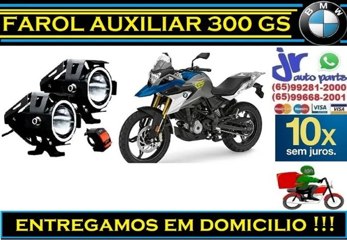 Par Farol Auxiliar Milha BMW 300 GS Angel Eyes U7
