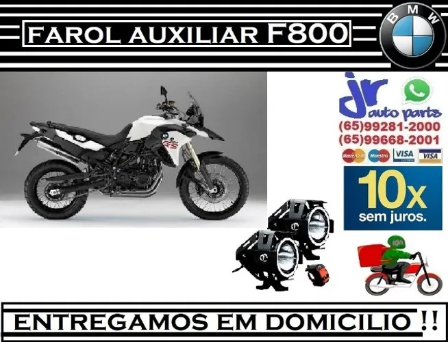 Par Farol Auxiliar Milha BMW F 800 GS Angel Eyes U7 