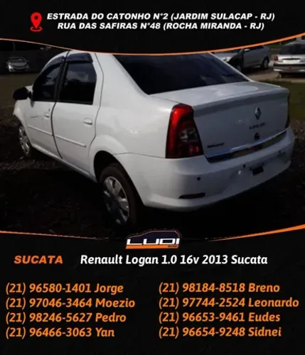 Renault Logan 1.0 16v 2013 Sucata