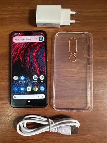 nokia x6 4gb + 64gb qualcomm snapdragon 636 android versão 8.1.0 3060mah smartphone de mús