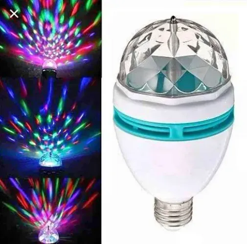 * Lâmpada Giratória Colorida Led Bola Maluca Rgb Para Festas Baladas (z523) 