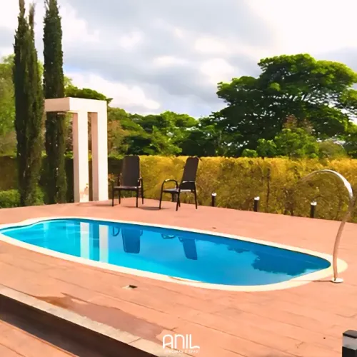 Piscina média oval 5,80 metros direto de fábrica preço baixo e qualidade