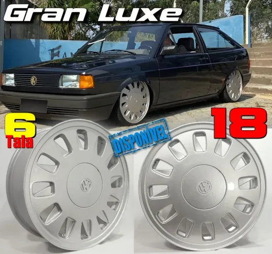 Roda aro 18 Volkswagen Gran Luxe Prata retro 4x100 jogo