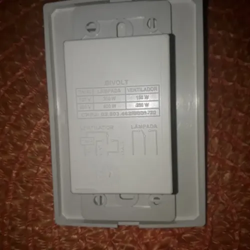Chave Controle P/ Ventilador Teto / Lâmpada Embutir - Marca Qualitronix - Modelo Qv371