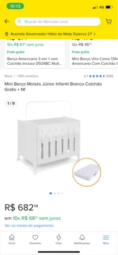Mini berço Moisés 
