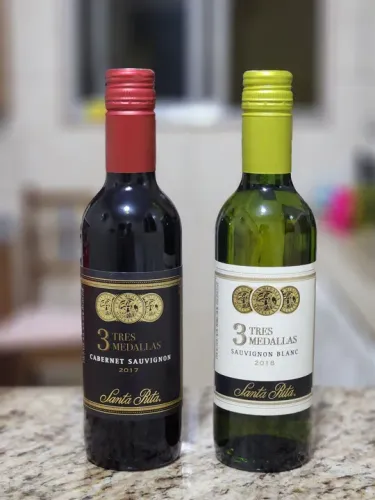 Kit 2 Vinhos Chilenos Santa Rita 3 Medalhas - Cabernet Sauvignon e Sauvignon Blanc
